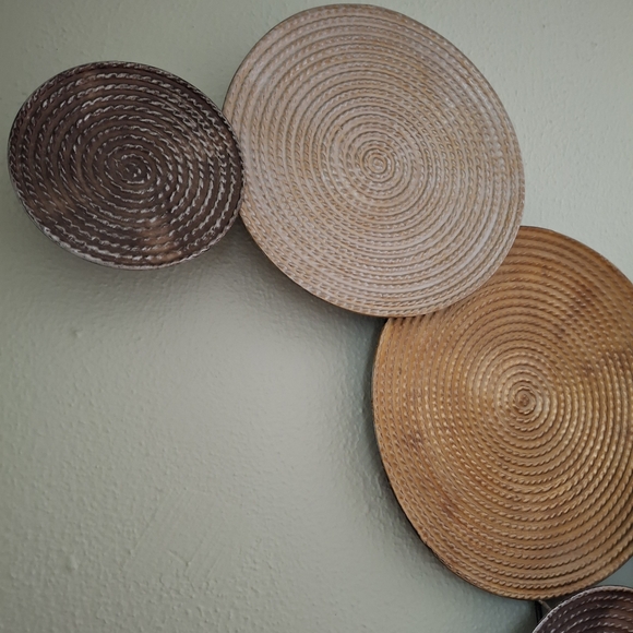 Rustic Metal Wall Decor in Brown and Tan - Picture 2 of 3